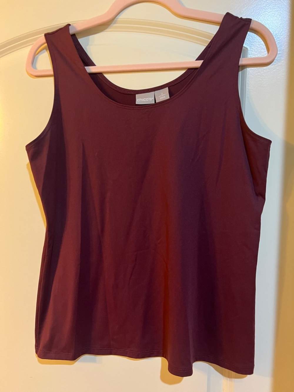 Chico's Sleeveless Tank Top in Burguandy  Chico’s size 2 H105